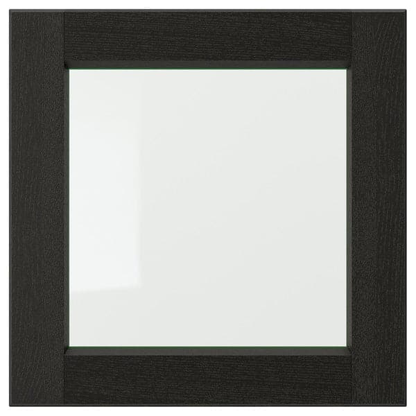 LERHYTTAN - Glass door, black stained, 40x40 cm - best price from Maltashopper.com 00356081