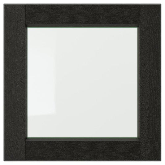 Ikea LERHYTTAN - Glass door, black stained, 40x40 cm