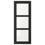 LERHYTTAN glass door, black stained, 40x100 cm