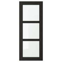LERHYTTAN glass door, black stained, 40x100 cm