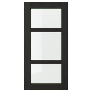 LERHYTTAN - Glass door, black stained, 40x80 cm - best price from Maltashopper.com 60356083