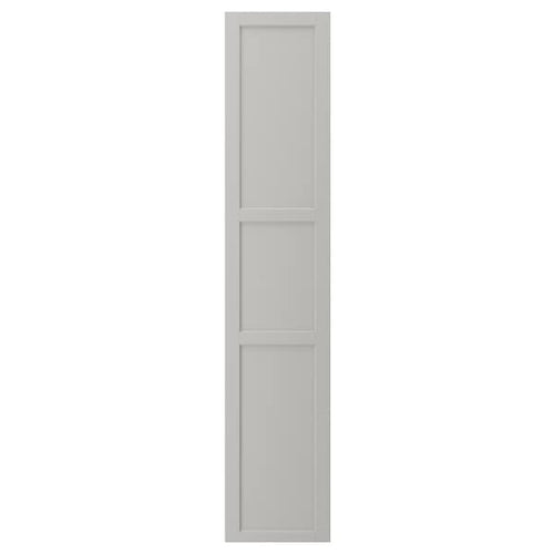 LERHYTTAN - Door, light grey, 40x200 cm