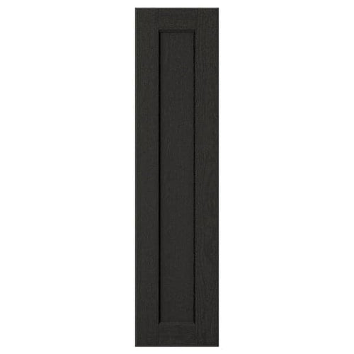 LERHYTTAN - Door, black stained, 20x80 cm