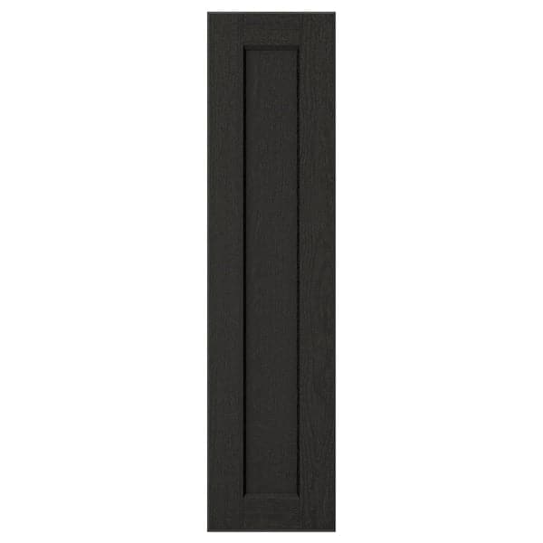 LERHYTTAN - Door, black stained, 20x80 cm