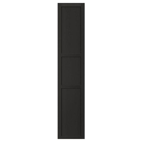 LERHYTTAN - Door, black stained, 40x200 cm