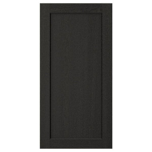 LERHYTTAN - Door, black stained, 40x80 cm