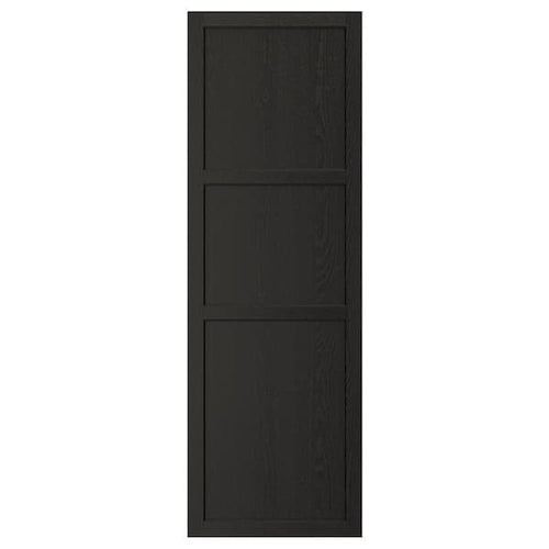 LERHYTTAN - Door, black stained, 60x180 cm