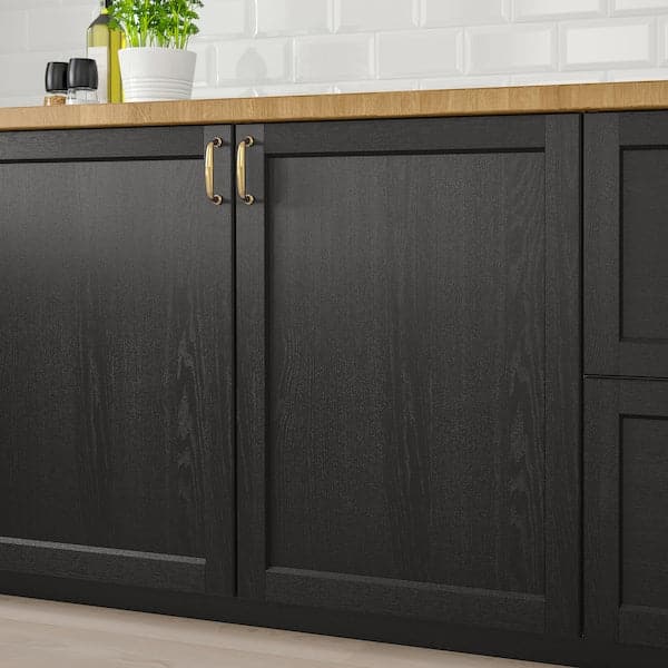 LERHYTTAN - Door, black stained - Premium Kitchen & Dining Furniture Sets from Ikea - Just €110.99! Shop now at Maltashopper.com