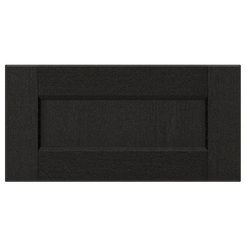 LERHYTTAN - Drawer front, black stained, 40x20 cm
