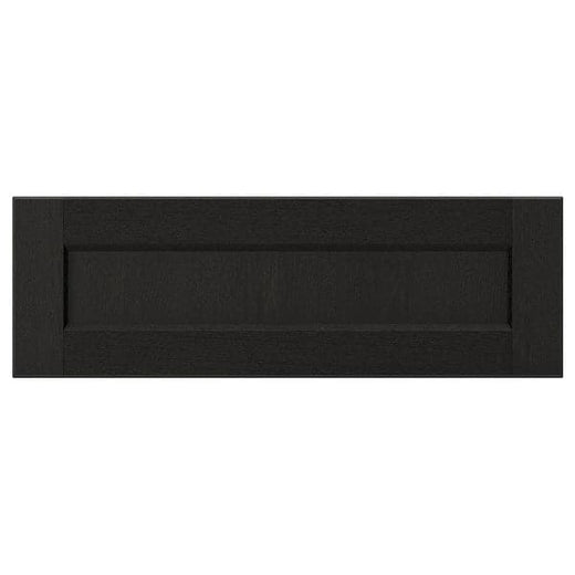 LERHYTTAN drawer front, black stained, 60x20 cm