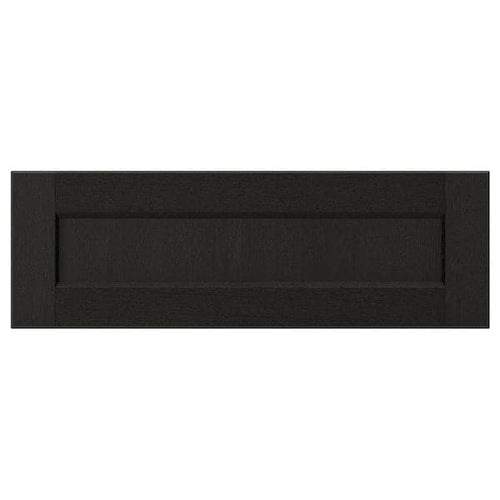 LERHYTTAN - Drawer front, black stained, 60x20 cm