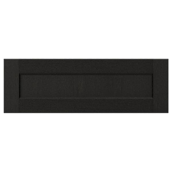 LERHYTTAN - Drawer front, black stained, 60x20 cm