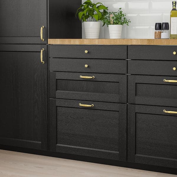 LERHYTTAN - Drawer front, black stained, 80x10 cm - best price from Maltashopper.com 70356073