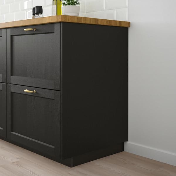 Ikea LERHYTTAN - Cover panel, black stained, 62x240 cm