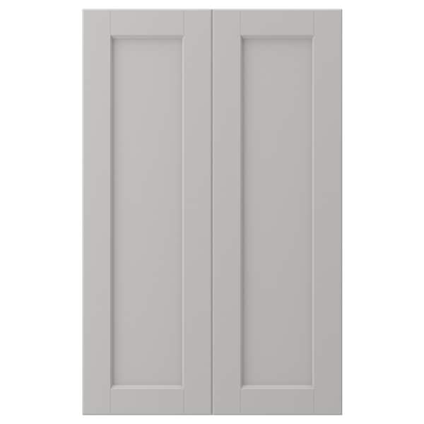 LERHYTTAN - 2-p door f corner base cabinet set, light grey, 25x80 cm - best price from Maltashopper.com 00461497