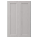 LERHYTTAN 2-p door f corner base cabinet set, light grey, 25x80 cm