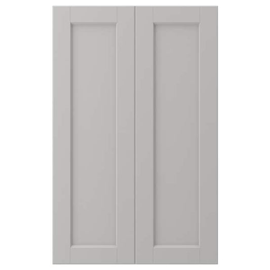 Ikea LERHYTTAN - 2-p door f corner base cabinet set, light grey, 25x80 cm