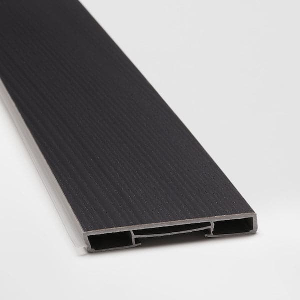 Ikea LERHYTTAN - Plinth, black stained, 220x8 cm