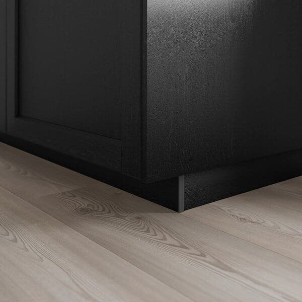 Ikea LERHYTTAN - Plinth, black stained, 220x8 cm