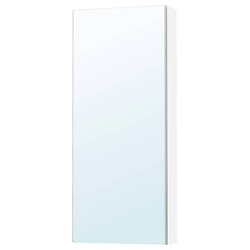 LETTAN - Mirror cabinet with door, mirror effect/mirror glass, 40x15x95 cm