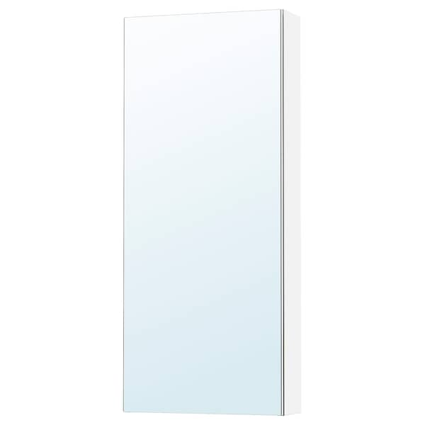 LETTAN - Mirror cabinet with door, mirror effect/mirror glass, 40x15x95 cm