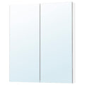 LETTAN mirror cabinet with doors, mirror effect/mirror glass, 80x15x95 cm