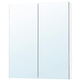 LETTAN mirror cabinet with doors, mirror effect/mirror glass, 80x15x95 cm