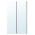 LETTAN mirror cabinet with doors, mirror effect/mirror glass, 60x15x95 cm