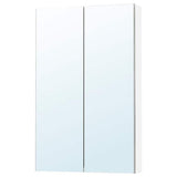 LETTAN mirror cabinet with doors, mirror effect/mirror glass, 60x15x95 cm