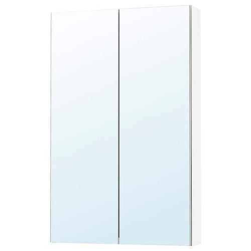 LETTAN mirror cabinet with doors, mirror effect/mirror glass, 60x15x95 cm