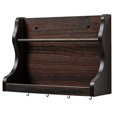 LEVLA - Wall organiser, dark brown, 28x9x21 cm - Premium Decor from Ikea - Just €12.99! Shop now at Maltashopper.com