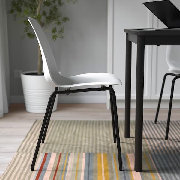 LIDÅS - Chair, white/Sefast black - best price from Maltashopper.com 69481394