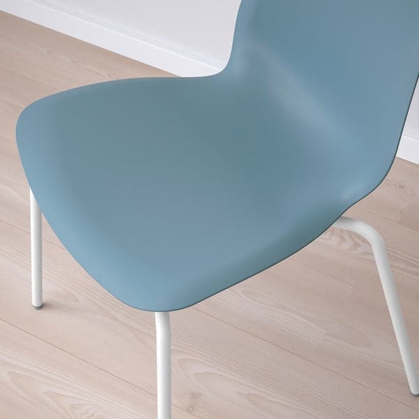 Ikea LIDÅS - Chair, blue/Sefast white