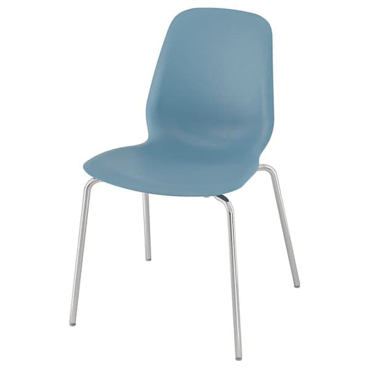 Ikea LIDÅS - Chair, blue/Sefast chrome-plated
