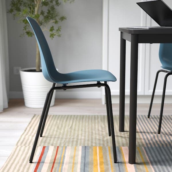LIDÅS - Chair, blue/Sefast black - best price from Maltashopper.com 59481403