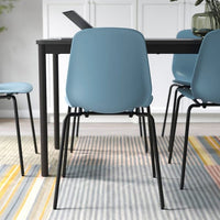 LIDÅS - Chair, blue/Sefast black - best price from Maltashopper.com 59481403