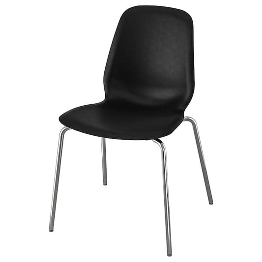 LIDÅS - Chair, black/Sefast chrome-plated - best price from Maltashopper.com 99505567