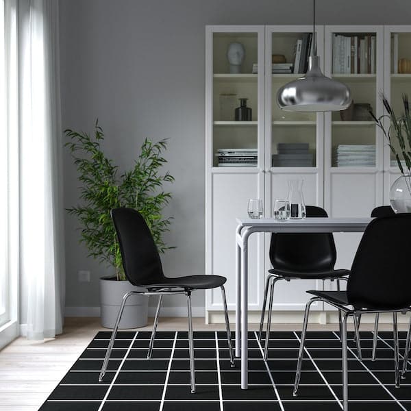 Ikea LIDÅS - Chair, black/Sefast chrome-plated