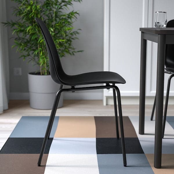 LIDÅS - Chair, black/Sefast black - best price from Maltashopper.com 49505560