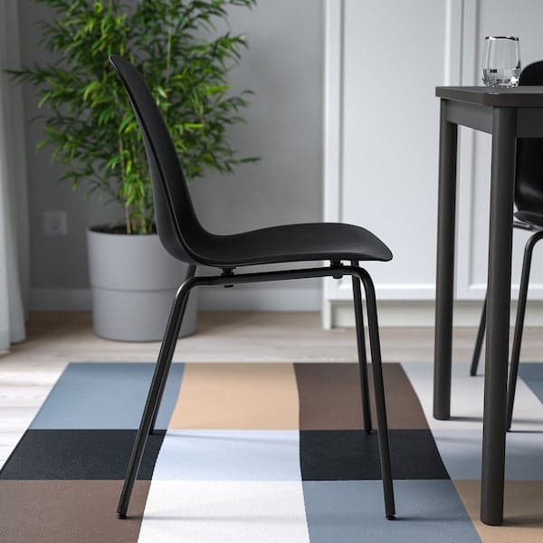 Ikea LIDÅS - Chair, black/Sefast black