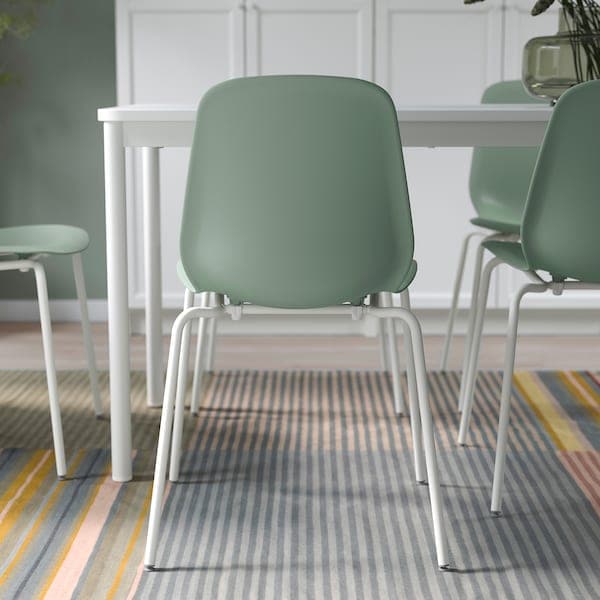 Ikea LIDÅS - Chair, green/Sefast white
