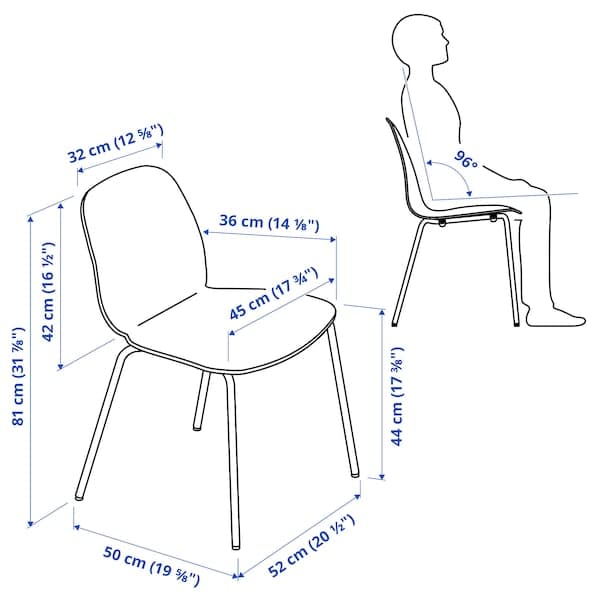 Ikea LIDÅS - Chair, green/Sefast chrome-plated