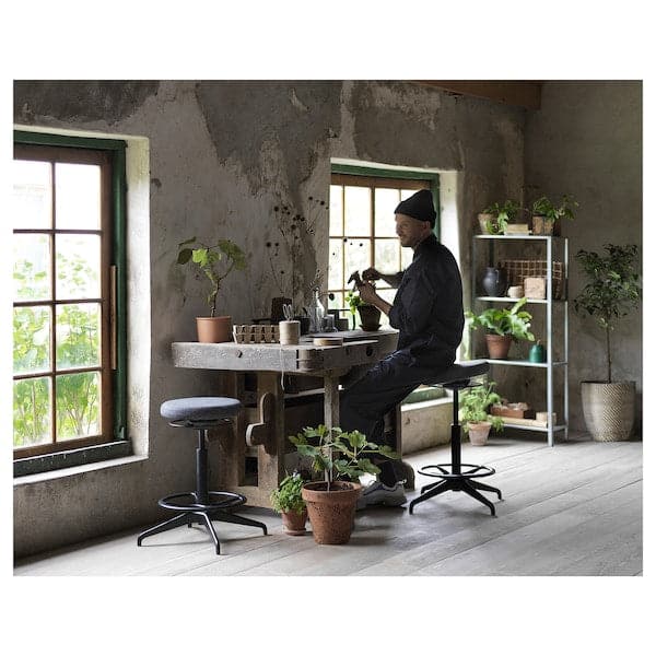 Ikea LIDKULLEN Stool for active seat - Gunnared dark grey ,