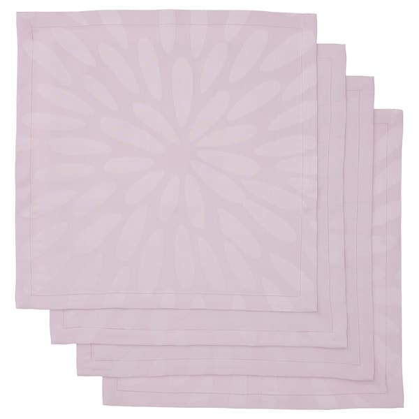Ikea LIGUSTER - Napkin, patterned pale lilac, 40x40 cm