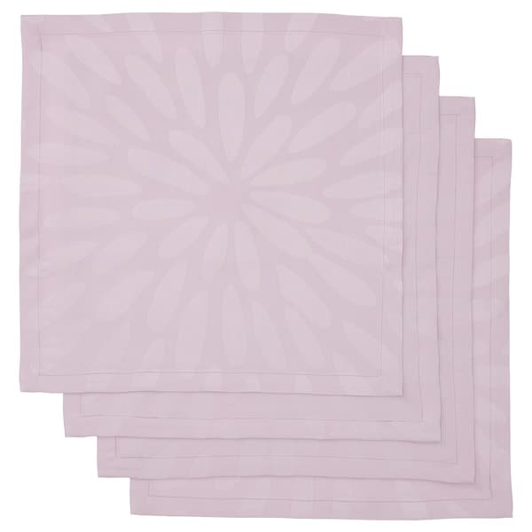 LIGUSTER - Napkin, patterned pale lilac, 40x40 cm - best price from Maltashopper.com 30568109