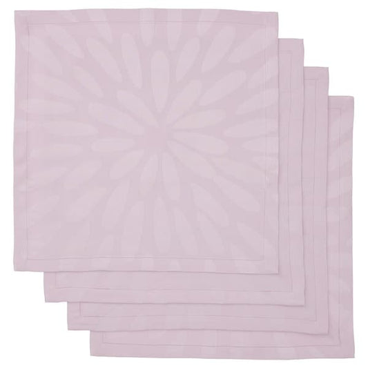 Ikea LIGUSTER - Napkin, patterned pale lilac, 40x40 cm