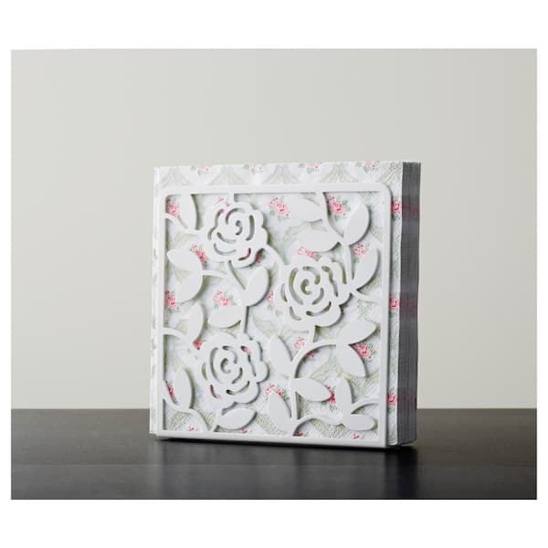 Ikea LIKSIDIG - Napkin holder, white, 16x16 cm