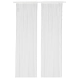 LILL net curtains, 1 pair, white/with rod pocket, 280x300 cm