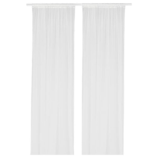 Ikea LILL Mesh curtains, 1 pair - white 280x300 cm , 280x300 cm