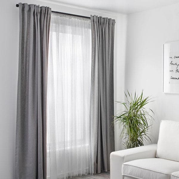 LILL Mesh curtains, 1 pair - white 280x300 cm , 280x300 cm - best price from Maltashopper.com 10070262